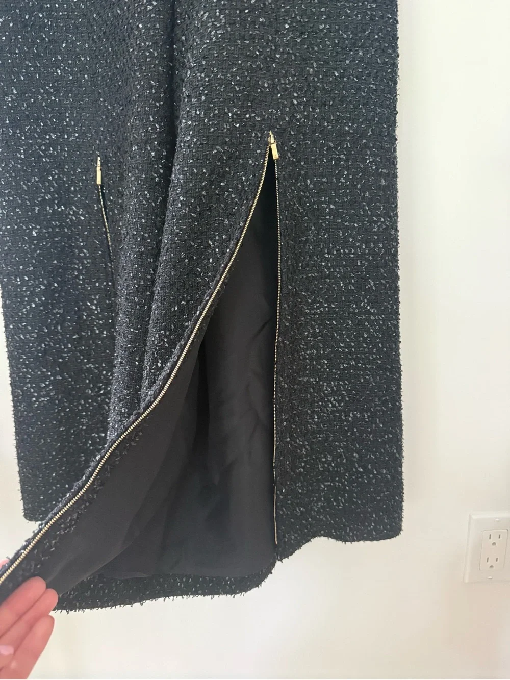 CHANEL Black Tweed Wide Leg Pants Culottes 2019 Runway
